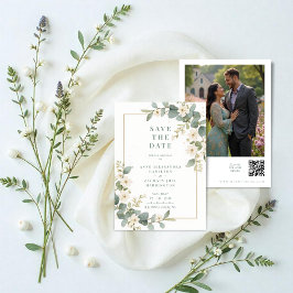 Reserve A Data Delicate Romantic Flowers and Branches Wedding