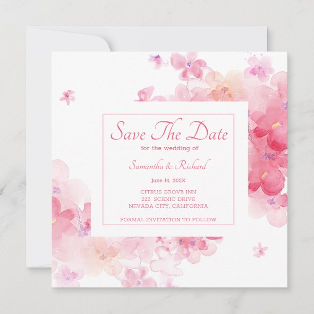 Reserve A Data Delicate Watercolor Floral (Frente)