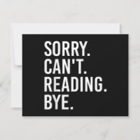 Desculpe Não Posso Ler Tchau Amantes de Livros Div