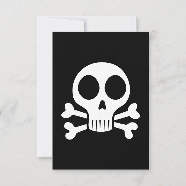 Reserve A Data Desenho de Caveira Pirata (Frente)