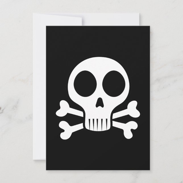 Reserve A Data Desenho de Caveira Pirata (Frente)