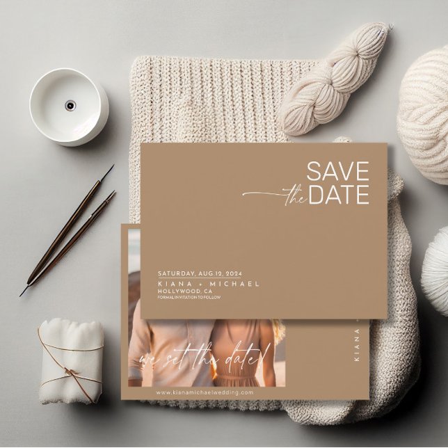 Reserve A Data Desert Vibes Wedding Photo Template Horiz ID1019 (Criador carregado)