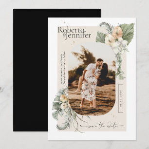 Reserve A Data Deserto Boho Moderno   Foto Floral Salve a Data