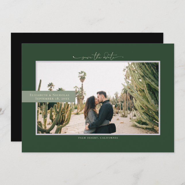 Reserve A Data Deserto de Modern Boho | Data de salvamento da fot (Frente/Verso)