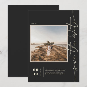 Reserve A Data Deserto de Modern Boho Foto em quadrado Salvar a