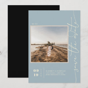 Reserve A Data Deserto de Modern Boho Foto em quadrado Salvar a