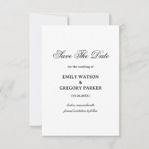 Reserve A Data Design de Casamento Minimalista Elegante