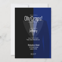 Despedida de solteiro preto azul, salvar a data