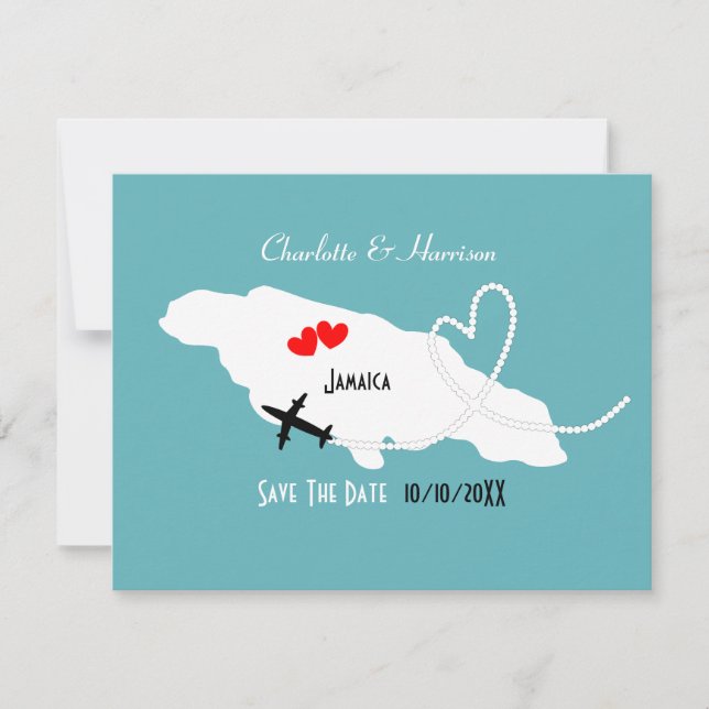 Reserve A Data Destino Casamentos Jamaica Salve A Data (Frente)
