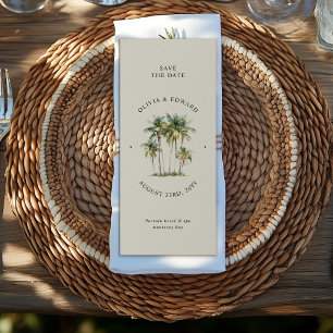 Reserve A Data Destino de Casamento Elegante com Palmeira na Cost