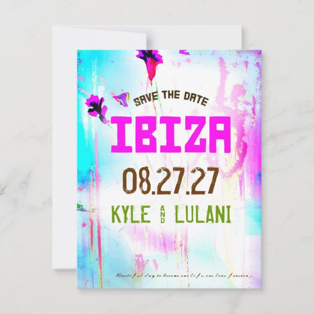 Reserve A Data Destino IBIZA Salvar a Data (Frente)