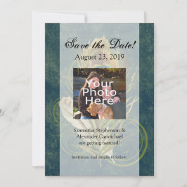 Reserve A Data Detalhe Artístico Casamento Pavão 5x7 Salve a Data