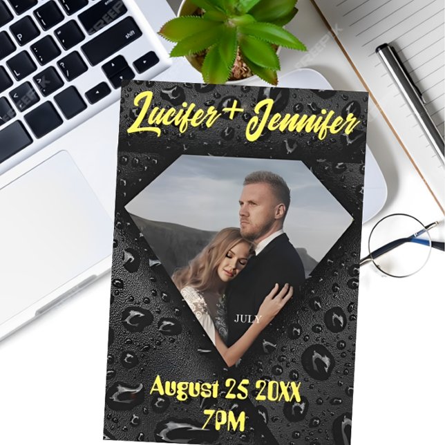 Reserve A Data Diamante Dourado Moderno Elegante Casamento Person (Criador carregado)