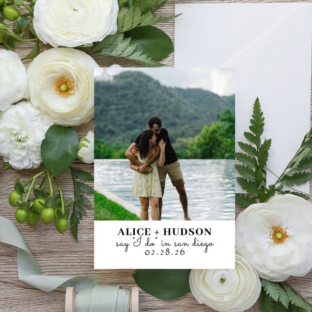 Reserve A Data Diga Sim Casamento Simples (Criador carregado)