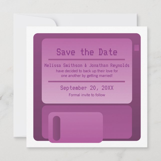 Reserve A Data Disquete Salve a data de lançamento, Roxo (Frente)