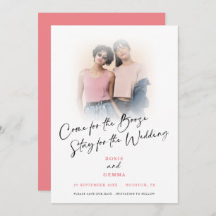 Reserve A Data Divertido Por Booze Foto Coral Salvar Data