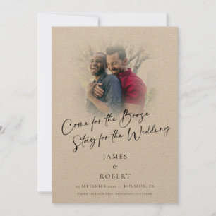 Reserve A Data Divertido Por Booze Foto Sobreposta Gay Casamento