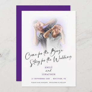 Reserve A Data Divertido Vir Para Booze Foto Roxo Salvar Data