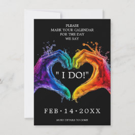 Reserve A Data 🌈 ❤️ do casamento do Coração do Orgulho LGBTQ
