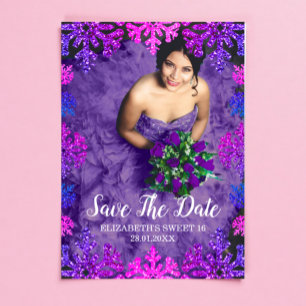 Reserve A Data Doce 16 Floco de Neve de inverno Aniversário