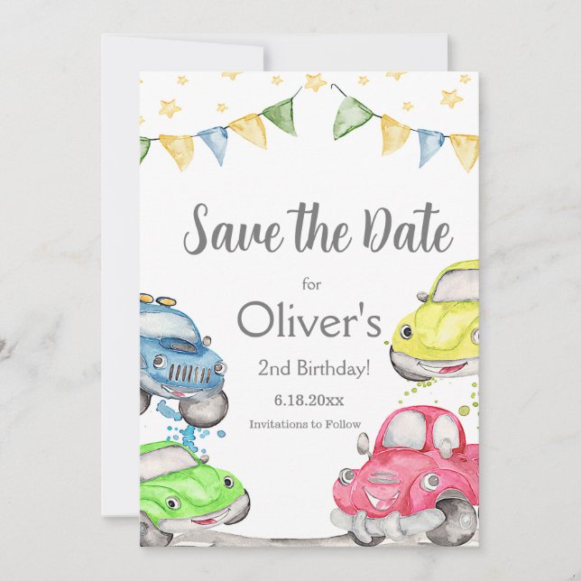 Reserve A Data Dois Carro de Corrida de segundo aniversário Rápid (Frente)