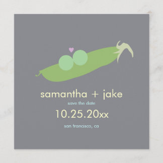 Reserve A Data Dois Ervilhas em um Pod Salvar a Data: Cinza