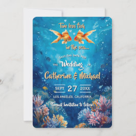 Reserve A Data Dois Menos Peixes No Casamento Subaquático