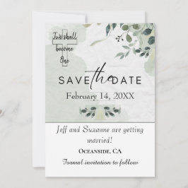 Reserve A Data Dois se Tornam Um Casamento Floral Cristão