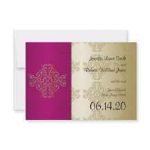 Dourada Burgundy Damask Posh Wedh Salvar a Data