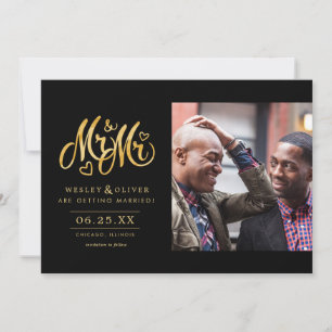 Reserve A Data Dourado Sr & Sr. Script - Salve a data com a foto