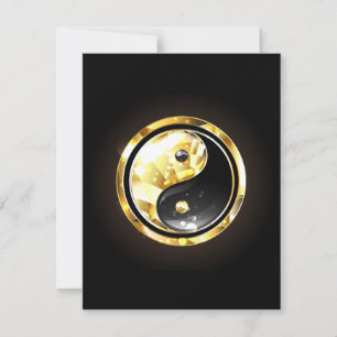 Reserve A Data Dourado Yin Yang a preto