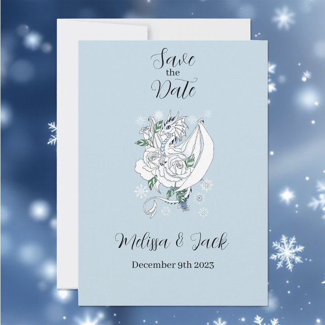 Reserve A Data Dragão Branco Flocos de Neve Azul (Criador carregado)