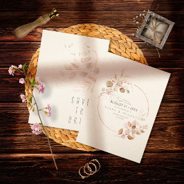 Reserve A Data Dreamy Foliage Wedding Blush Pink ID817