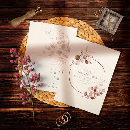 Reserve A Data Dreamy Foliage Wedding Burgundy ID817