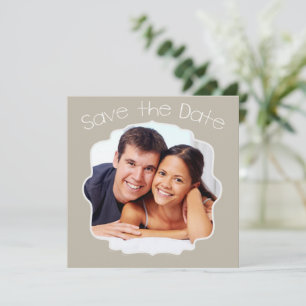 Reserve A Data Driftwood Gray Yellow Foto Moderno Salve o Dia