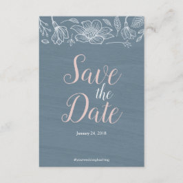 Reserve A Data Dusty Blue & Blush Flowers Casando Salve A Data