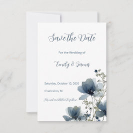 Reserve A Data Dusty Blue Botanical Wedding