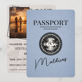 Reserve A Data Dusty Blue Maldives Passaporte Salvar Data