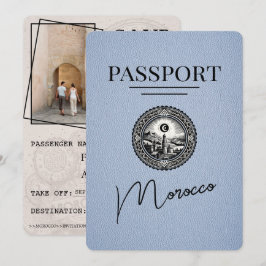 Reserve A Data Dusty Blue Marrocos Passaporte Salvar Data