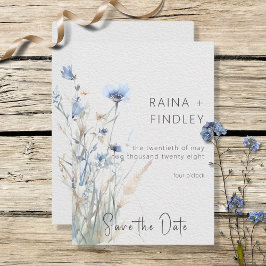 Reserve A Data Dusty Blue Meadow Wildflower Modern Wedn