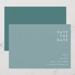Reserve A Data Dusty Boho Blue & Green Horizontal Salvar a Data
