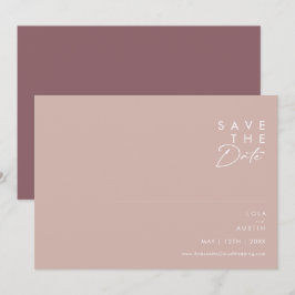 Reserve A Data Dusty Boho | Rosa e Roxo Horizontal Salvar a