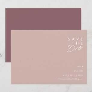 Reserve A Data Dusty Boho   Rosa e Roxo Horizontal Salvar a