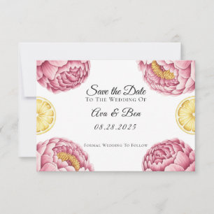 Reserve A Data Dusty Pink Peonies e Lemon Weds