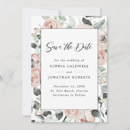 Reserve A Data Dusty Rosa Floral Eucalyptus Wedding