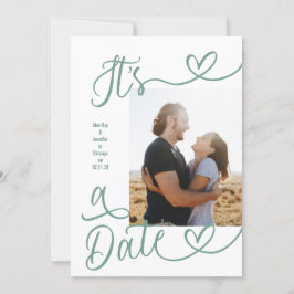 Reserve A Data É Uma Data Foto Casamento Verde Sage
