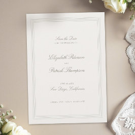 Reserve A Data Ecru Triplo Formal Elegante Clássico Moderno Casam