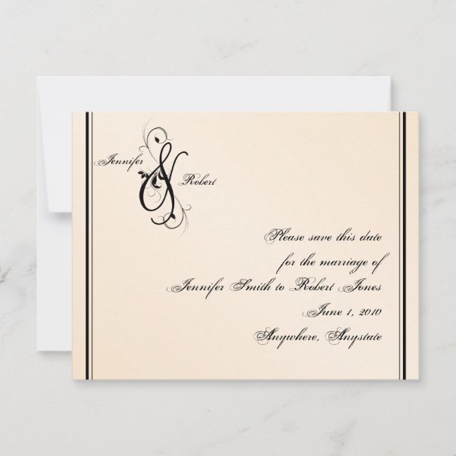 Reserve A Data Eggshell Elegance Wedding Salvar Data (Frente)