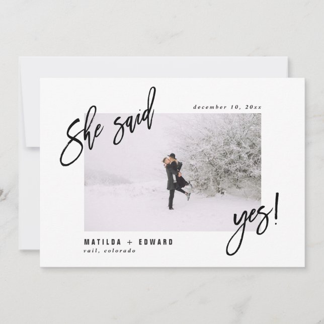 Reserve A Data Ela disse que sim! (Frente)