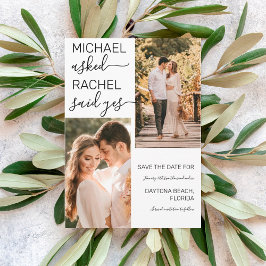 Reserve A Data Ele Perguntou Que Ela Disse Sim Casamento De Foto 